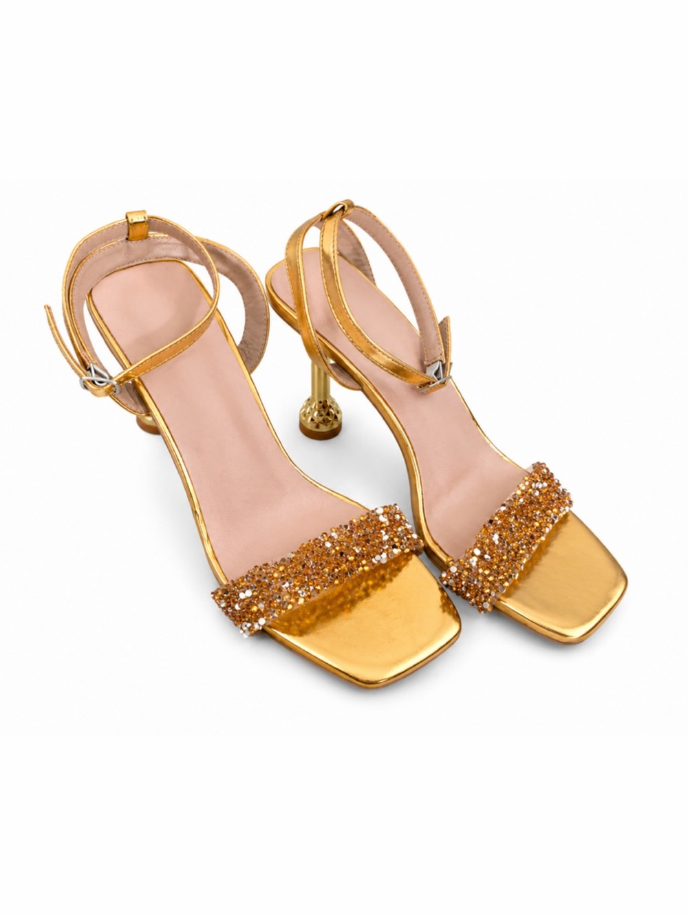 Gold Rhinestone Heels